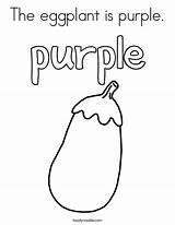 Coloring Purple Eggplant Pages Preschool Printable Things Noodle Twisty Popular Print sketch template
