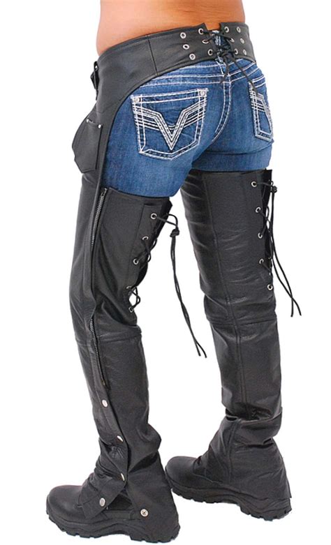 leather chaps wadjustable lace thigh cl jamin leather