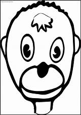 Coloring Baboon Monkey Printable Cartoon Face Wecoloringpage sketch template