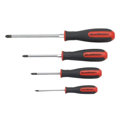 gearwrench pozi drive dual material screwdriver set  piece   home depot