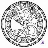Pony Coloring Little Pages Stained Glass Mandalas Princess Color Disney Google Template Printable sketch template