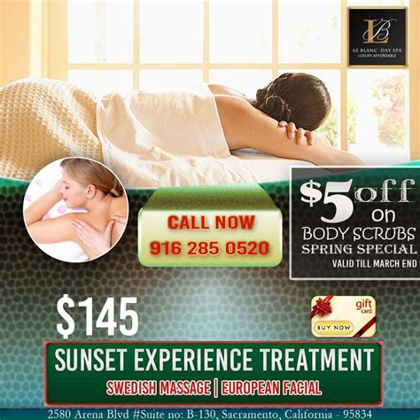 luxurious spa packages     sacramento le blanc day