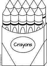 Coloring Crayon Wecoloringpage sketch template