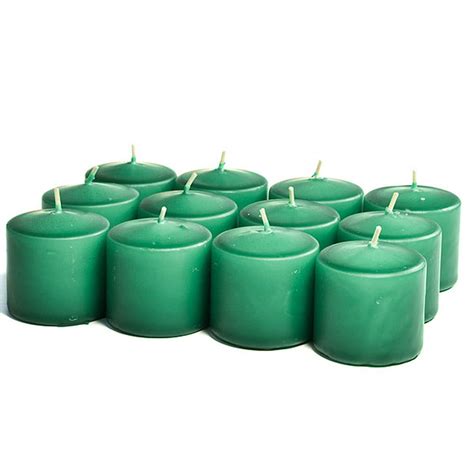 unscented forest green votives  hour votive candles pack   box