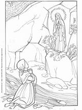 Lourdes Vierge Depuis Enfant sketch template