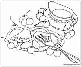 Pages Desserts Turnovers Cherry Coloring Color sketch template