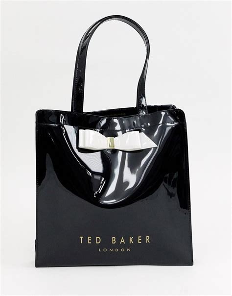 ted baker almacon bow large icon bag  black lyst uk