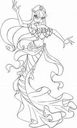 Winx Coloring Mermaid Pages Musa Coloringtop sketch template