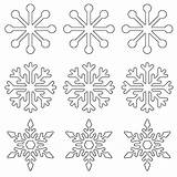 Snowflake Snowflakes Christmas Sheets sketch template