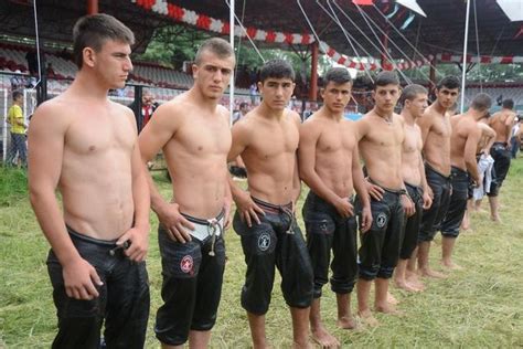Turkish Oil Wrestlers Athlete Shirtless Men