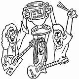 Band Bands Coloring Pages Marching Musical Battle Rock Instruments Getdrawings Music Getcolorings Supercoloring Roll Drawing Printable Template sketch template