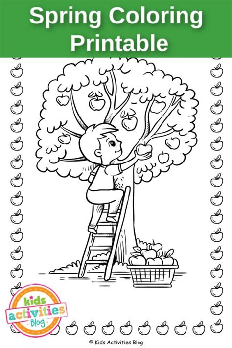 spring coloring printable kids activities blog