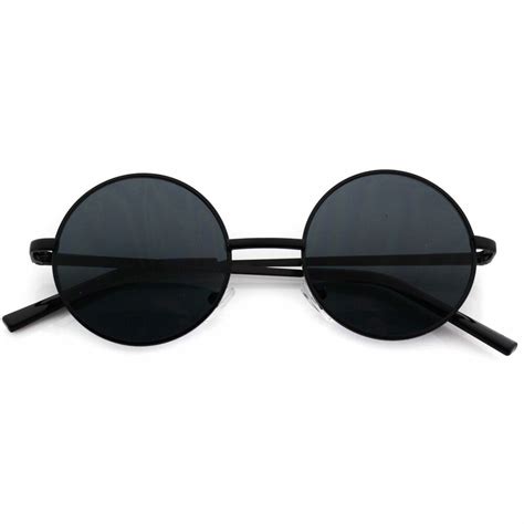 Breeze Sunglasses John Lennon Black Lens Round Hippie Eye