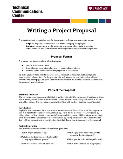 informal proposal letter  writing  project proposal  project