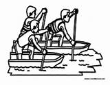 Rowing Coloring Pages Olympic Race sketch template