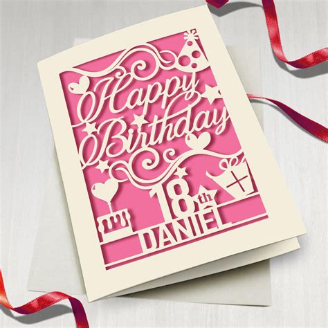 personalised birthday card  daughter custom birthday cards etsy