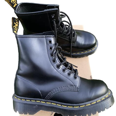 dr martens  bex smooth leather platform boots depop