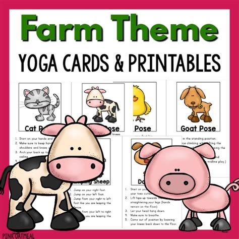 farm animal yoga cards