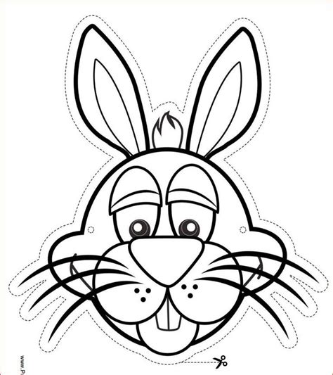 pin  erika ontkova  masque annlmaux bunny mask printable animal
