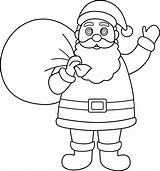 Santa Claus Coloring Pages Printable Christmas Drawing Clipart Outline Sketch Template Clip Colouring Face Line Beard Santaclaus Drawings Cliparts Simple sketch template