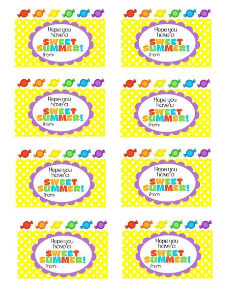 printable   year gift tags  students