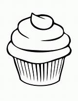 Cupcake Coloring Pages Cute Popular Kids sketch template