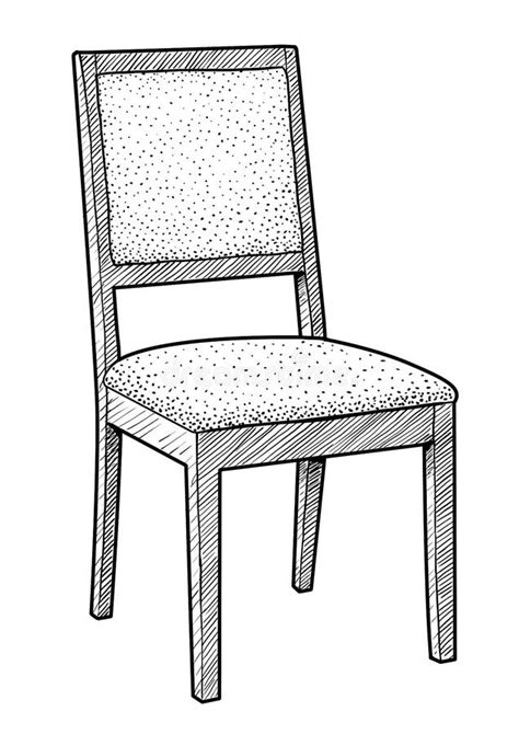 wooden chair illustration drawing engraving ink  art vector