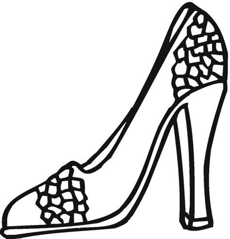 high heel shoe colouring pages