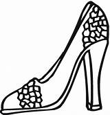 Coloring High Pages Heel Heels Shoe Fashion Colouring Clipart Shoes Printable Color Print Clipartbest sketch template