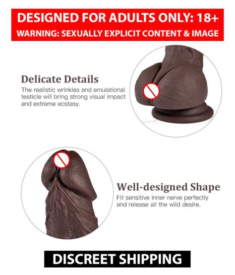 8 inch premium quality realistic chocolate sexual dildo