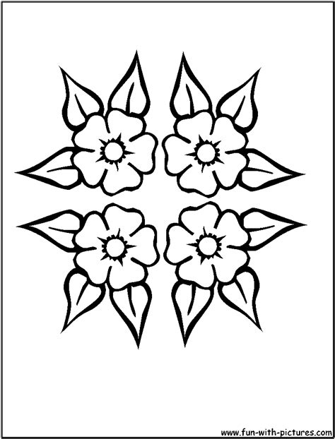 floral design coloring page