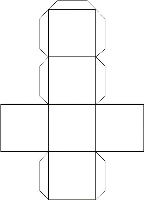 template   cube printable clipart