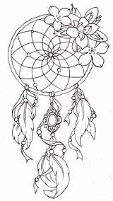 Coloring Indian Pages Dreamcatcher sketch template