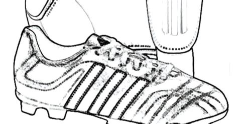 coloring page  print soccer gear soccer ball soccer shoe shin