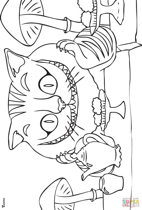 cheshire cat coloring page bubakidscom