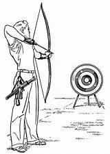 Coloring Bow Arrow Pages Printable Drawing Large Archery sketch template