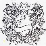 Tattoo Colouring Skulls Getdrawings Divyajanani Barcode sketch template