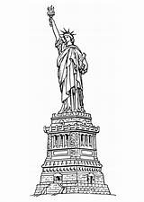 York Statue Liberty Freiheitsstatue Kleurplaat Coloring Malvorlage Ausmalbilder Zum Ausdrucken Edupics Drawing sketch template