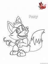 Animatronics Coloring4free Foxy Fnaf 2710 Mycoloring sketch template