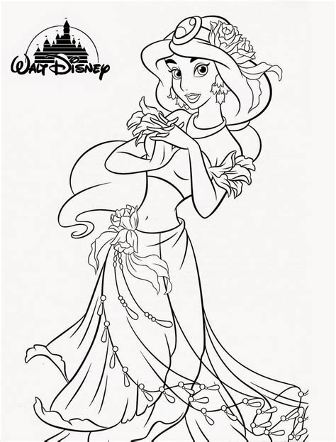jasmine disney princess coloring pages printable coloring pages