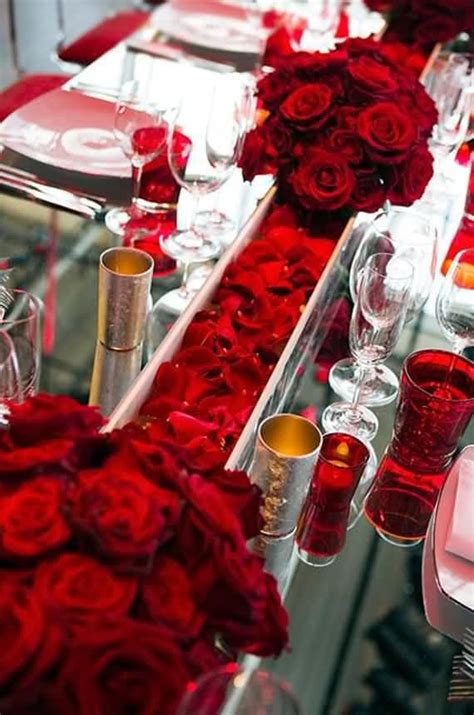 Romantic Table Decorating Ideas For Valentine S Day Red Wedding Theme