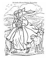 Shepherd Good Jesus Coloring Sheep Pages Parable Lost Parables Bible Clipart Choose Board Result sketch template