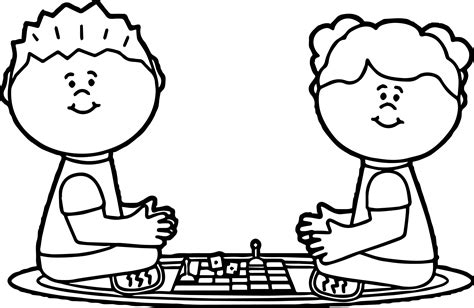 friends playing clipart black  white clipart