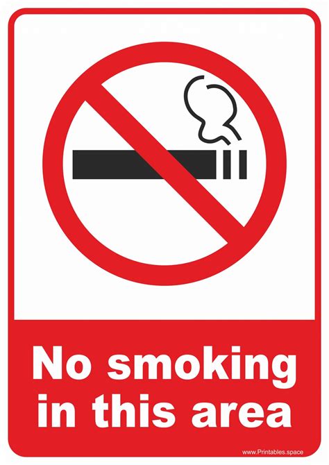 smoking   area printable sign  printables