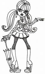 Coloring Draculaura Sheet Monster High Pages Print Printable Sheets sketch template