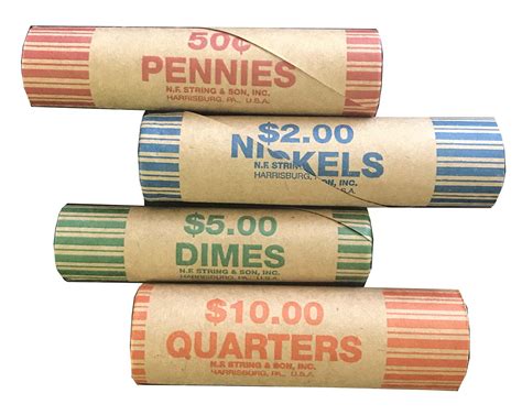 preformed coin wrappers assortment