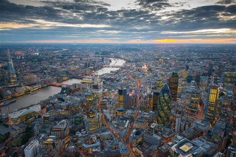 glorious aerial shot   city london aerial view aerial