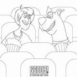 Scooby Shaggy Coloring Theater Printable sketch template