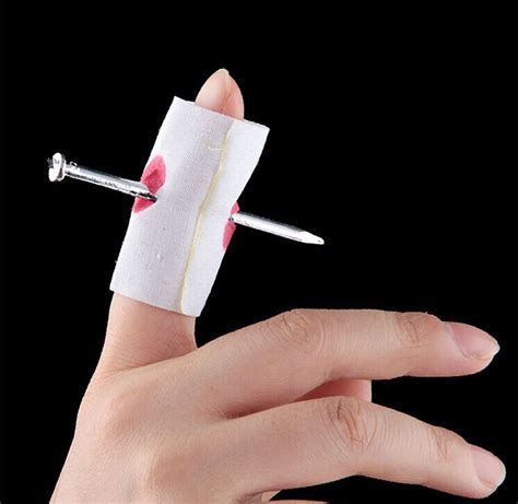 practical jokes manmade nail through finger april fool trick toy gags