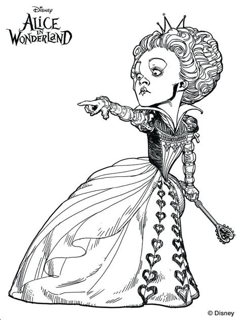 queen  hearts coloring page  getdrawings